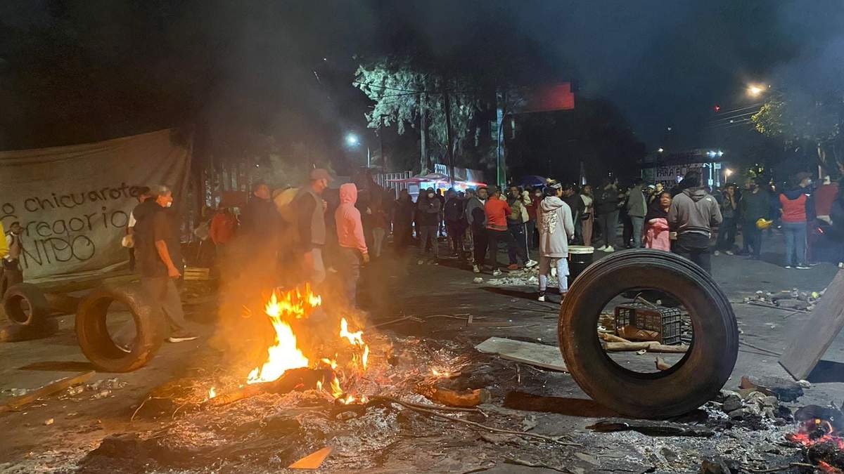 Bloqueo en San Gregorio Atlapulco, Xochimilco