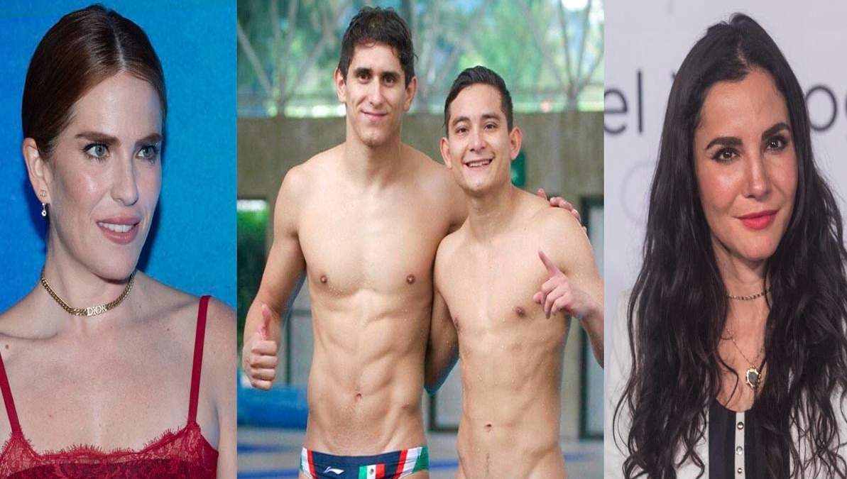 Karla Souza y Martha Higareda ayudaron a los clavadistas Diego Balleza y Randal Willars