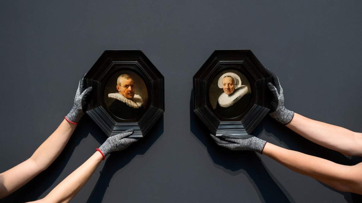 Retratos realizados por Rembrandt a Jan y Jaapgen van der Pluym  se exhiben en el Rijksmuseum de Ámsterdam