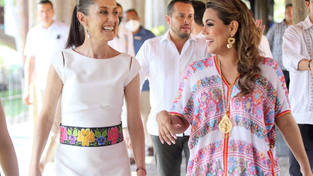 Claudia Sheinbaum y Evelyn Salgado en Acapulco