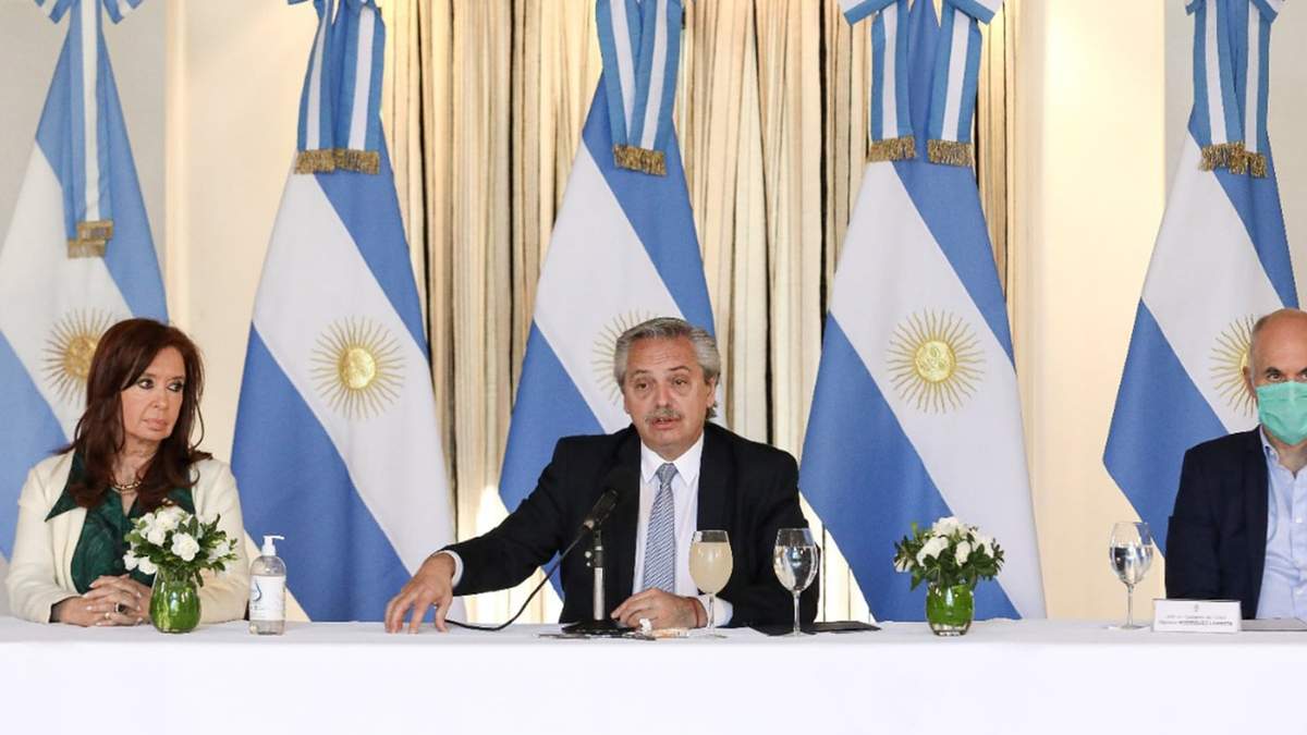 Presidente Alberto Fernández con Cristina Kirchner. Fuente: (Twitter)