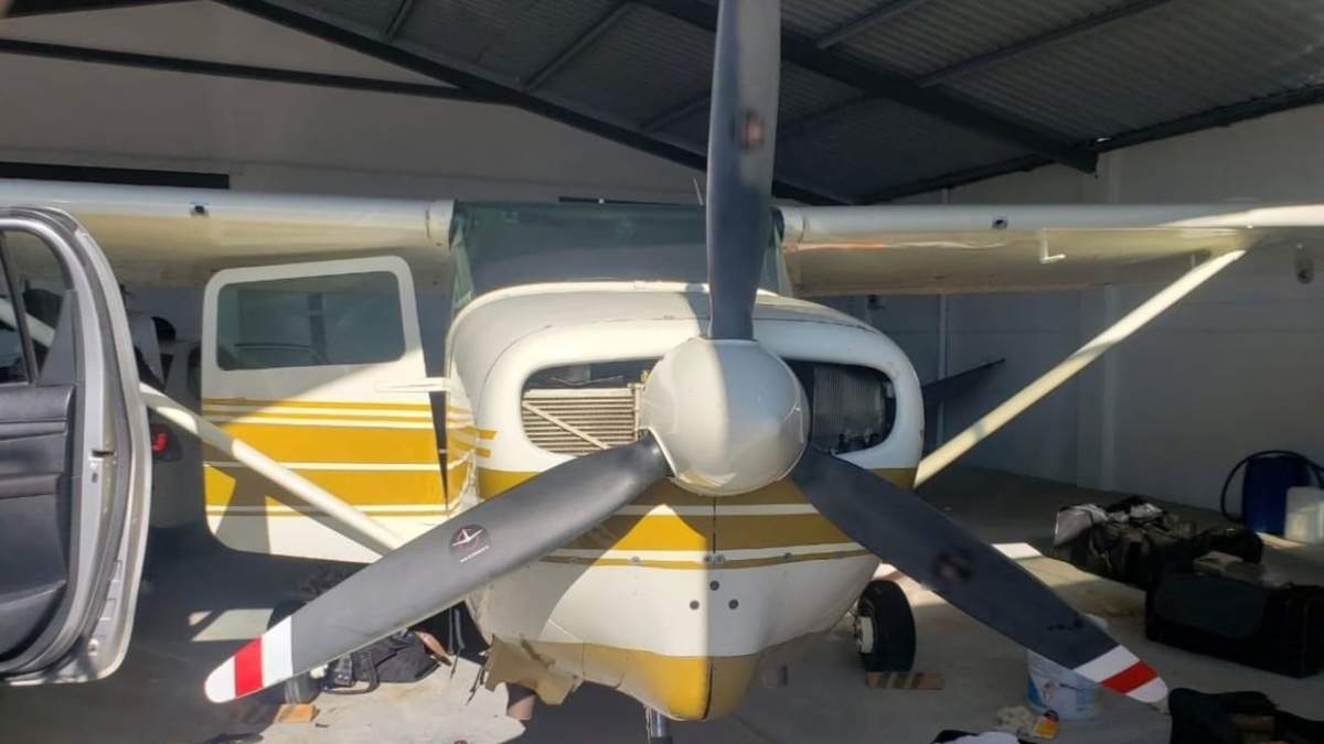 La avioneta decomisada en Morelos