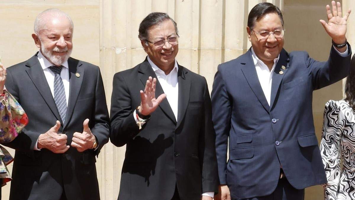 Los presidentes de Colombia, Brasil y Bolivia, Gustavo Petro, Luiz Lula Da Silva y Luis Arce