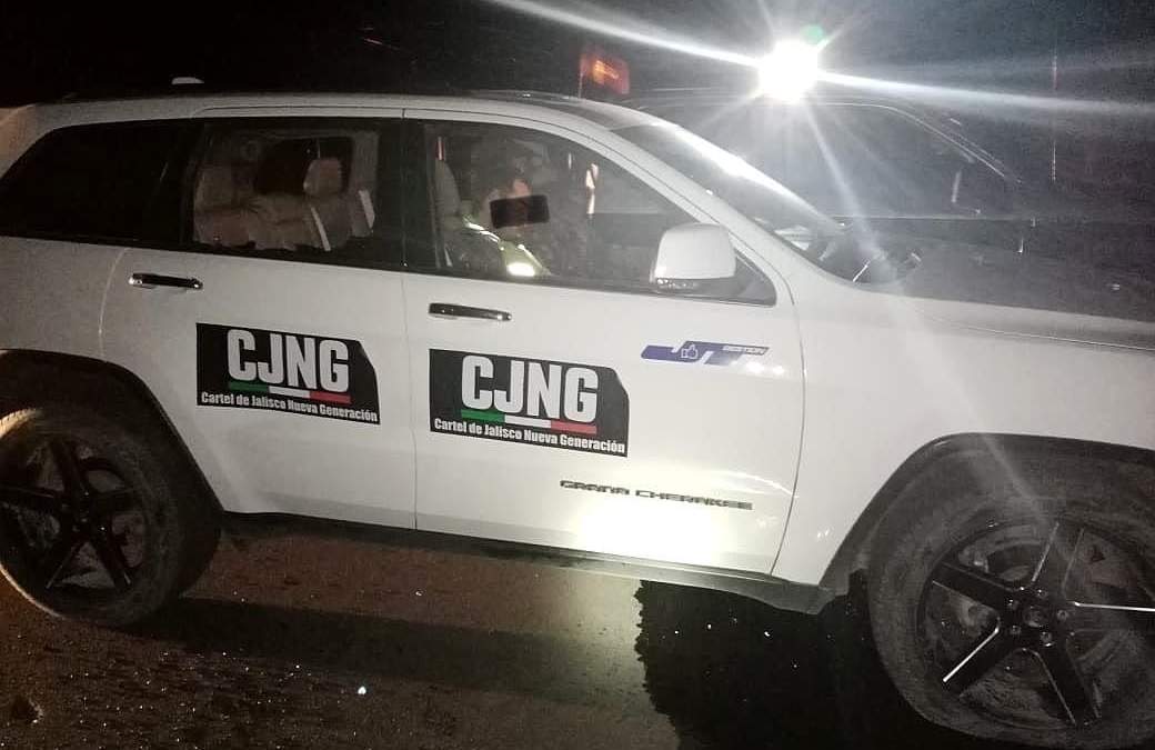 Unidad robada y con logos del CJNG