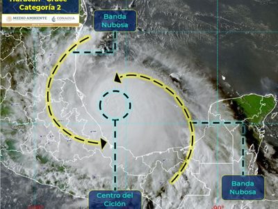 El huracán "Grace" ya es categoría 2; tocará tierra en el norte de Veracruz