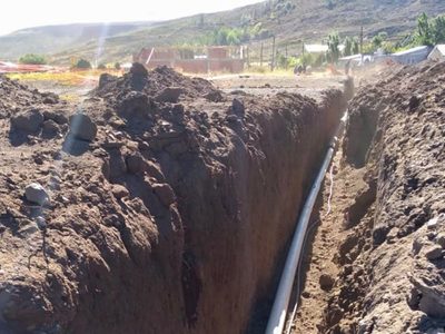 EPAS avanza con la obra de saneamiento para El Huecú