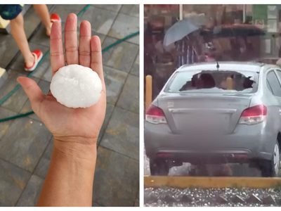 Granizo daña autos y casas en Hidalgo y Edomex, y paraliza la autopista México-Pachuca (Video)
