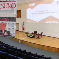 Por caso Ayotzinapa, retiran nombre de Jesús Murillo Karam a auditorio de la UAEH