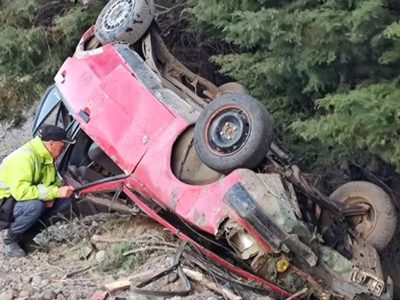 Fuerte choque y vuelco sobre la ruta nacional 40 en Junín de los Andes