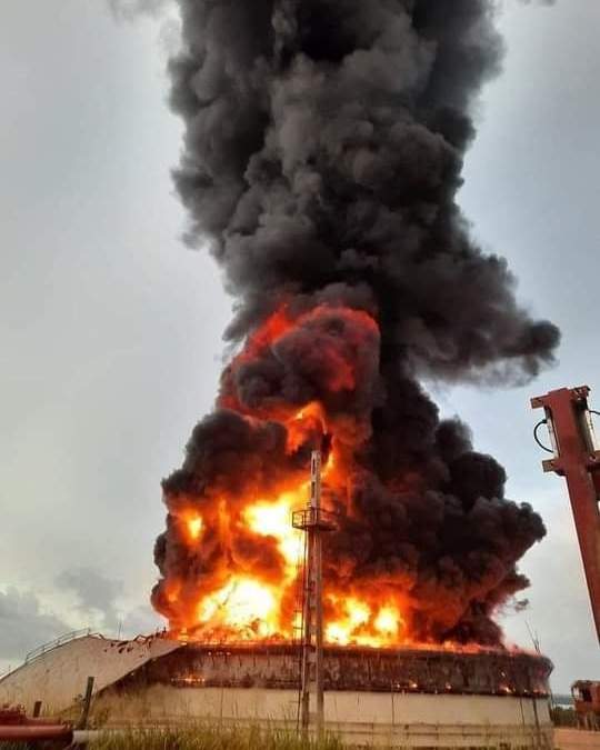 Incendio en Cuba