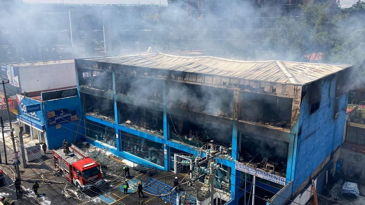 Incendio en Galerías El Triunfo