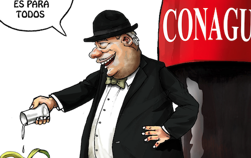 Vista previa de "La ley del agua", cartón de José Antonio Rodríguez
