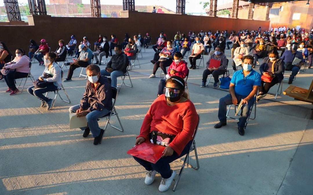 Aplicación de la vacuna contra el covid-19 en Oaxaca
