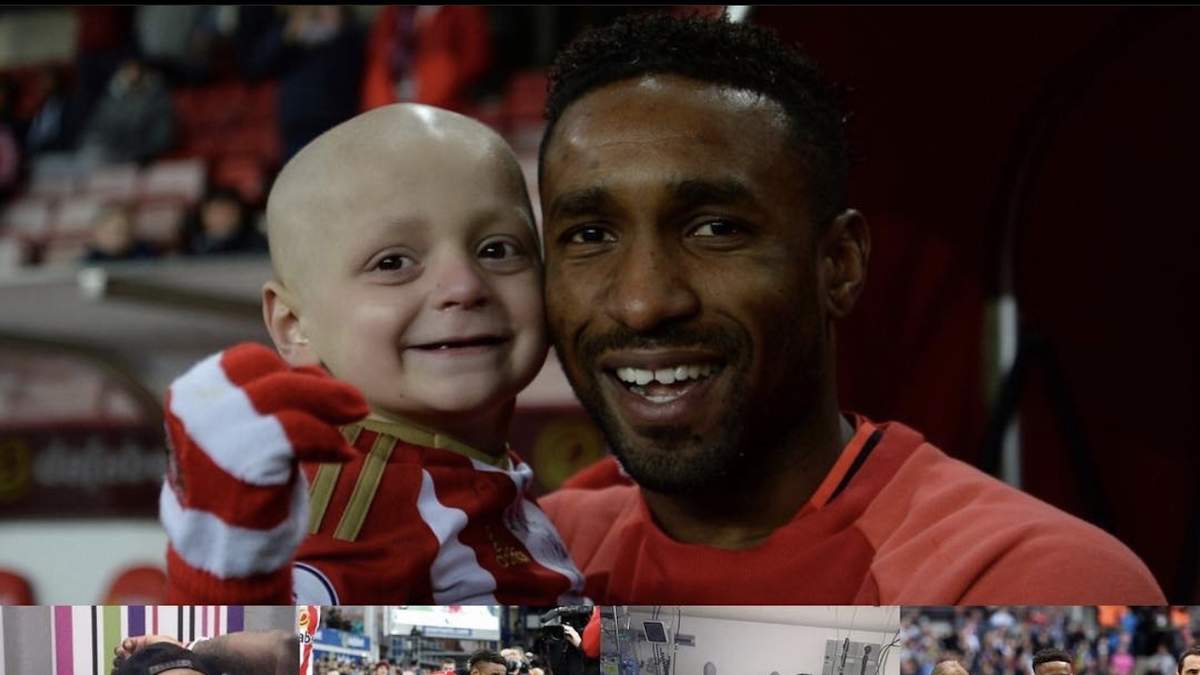 Bradley Lowery y Jermain Defoe