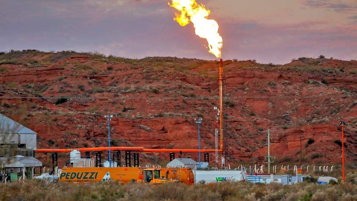 Producción petrolífera en Vaca Muerta. Fuente: (Twitter)