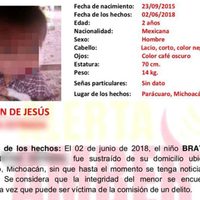 Michoacán: niño de dos años reportado como desaparecido el sábado fue hallado muerto hoy