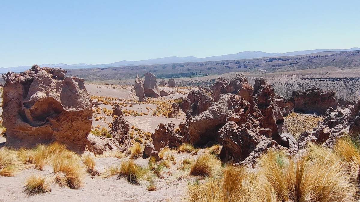 Los bolillos es uno de los lugares más sorprendentes de la provincia con tótem naturales que se encuentra a 19km de Varvarco. Fuente: (Minuto Neuquen).