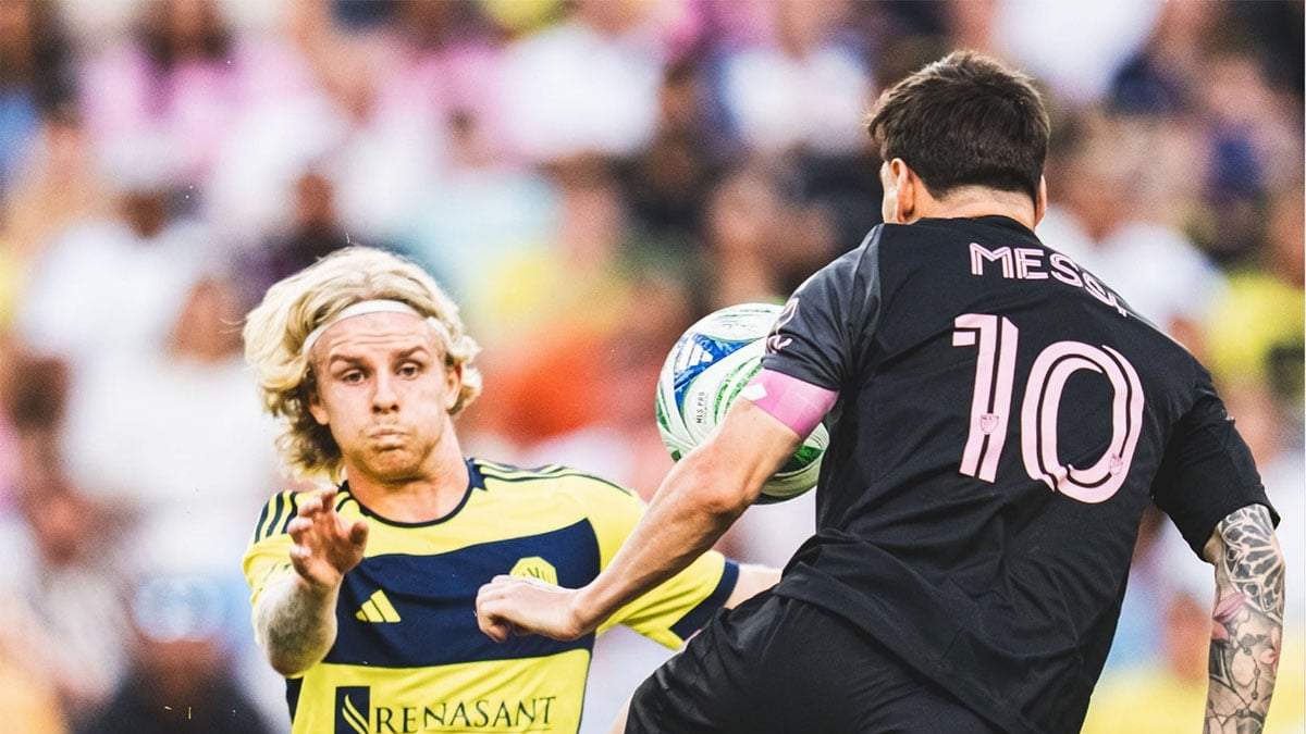 El arranque del primer gol de Messi, un golazo.