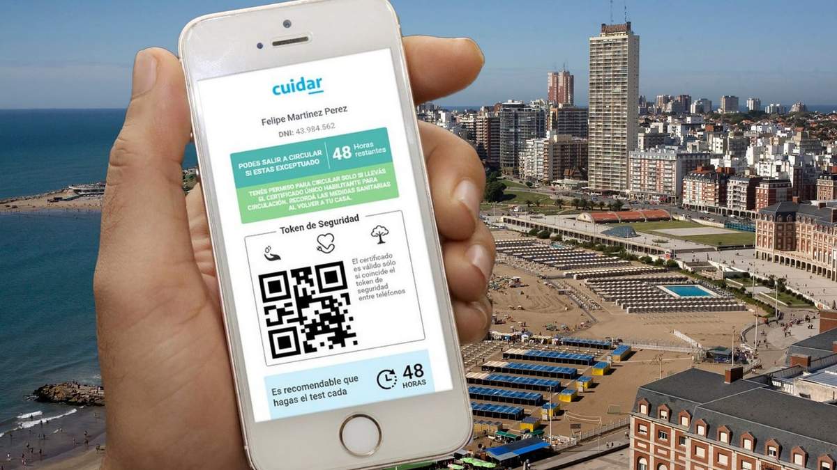 Certificado de Circulación y ciudad de Mar del Plata. Fuente: (Minuto Neuquén)