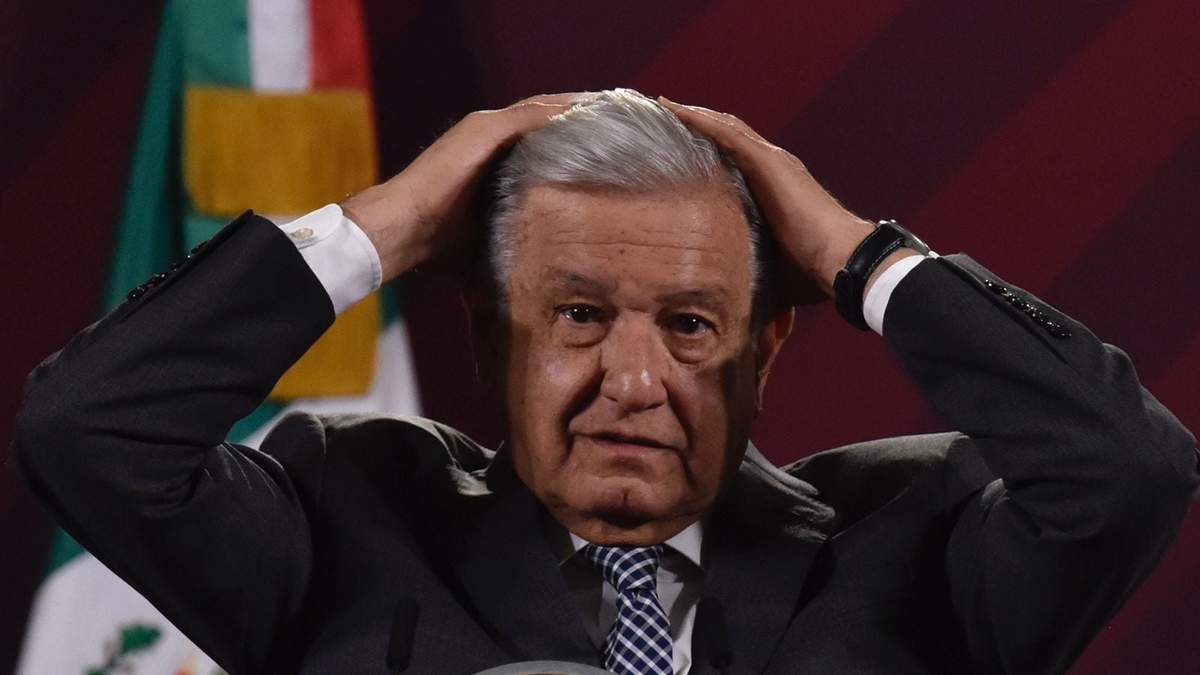 El presidente durante la conferencia de prensa en Palacio Nacional