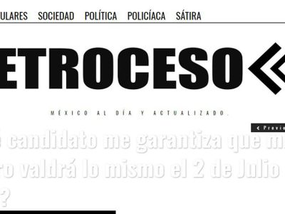 Crean la página retroceso.com, dedicada a difundir noticias falsas sobre López Obrador