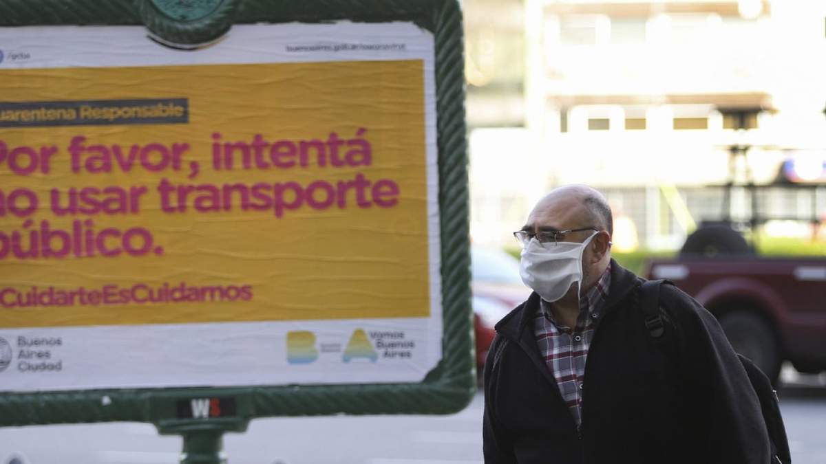 Campaña de prevención contra el coronavirus en la Ciudad de Buenos Aires. Fuente: (Twitter)