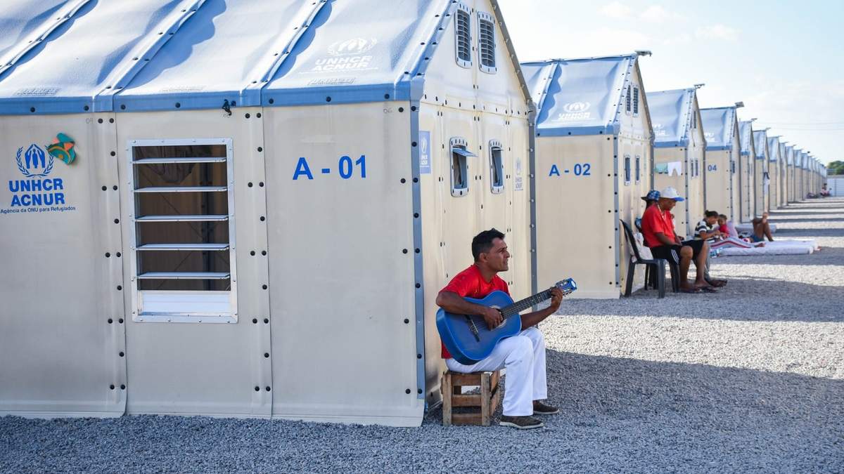 Centro de ACNUR para refugiados. Fuente: (Twitter)