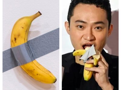 Empresario se come la banana que compró con cinta adhesiva por 6.2 millones de dólares