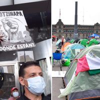 Alistan más policías en el zócalo para evitar choque entre marcha de Ayotzinapa y Frena