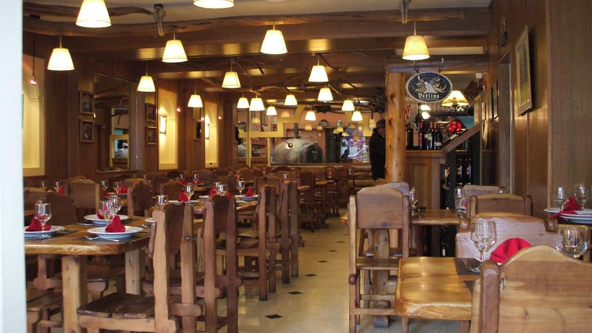 Un restaurante en San Carlos de Bariloche. Fuente: (Twitter)