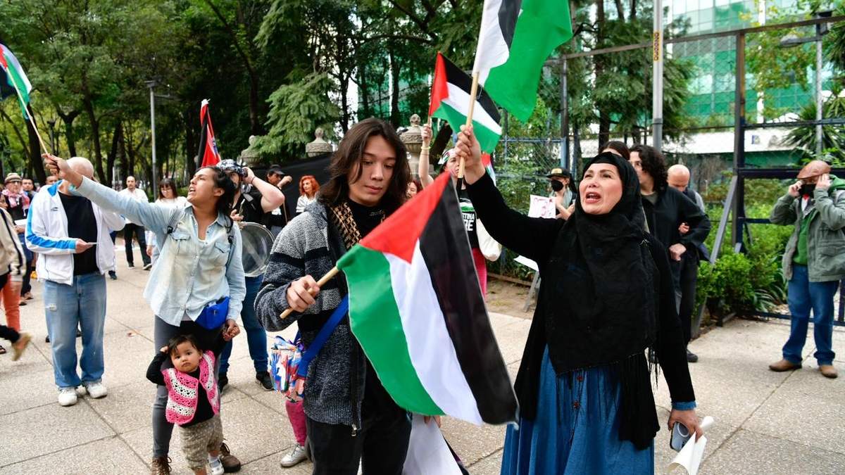 El reclamo por Palestina, presente en la marcha