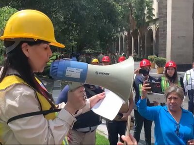 Así participó Palacio Nacional en el simulacro de sismo (Video)