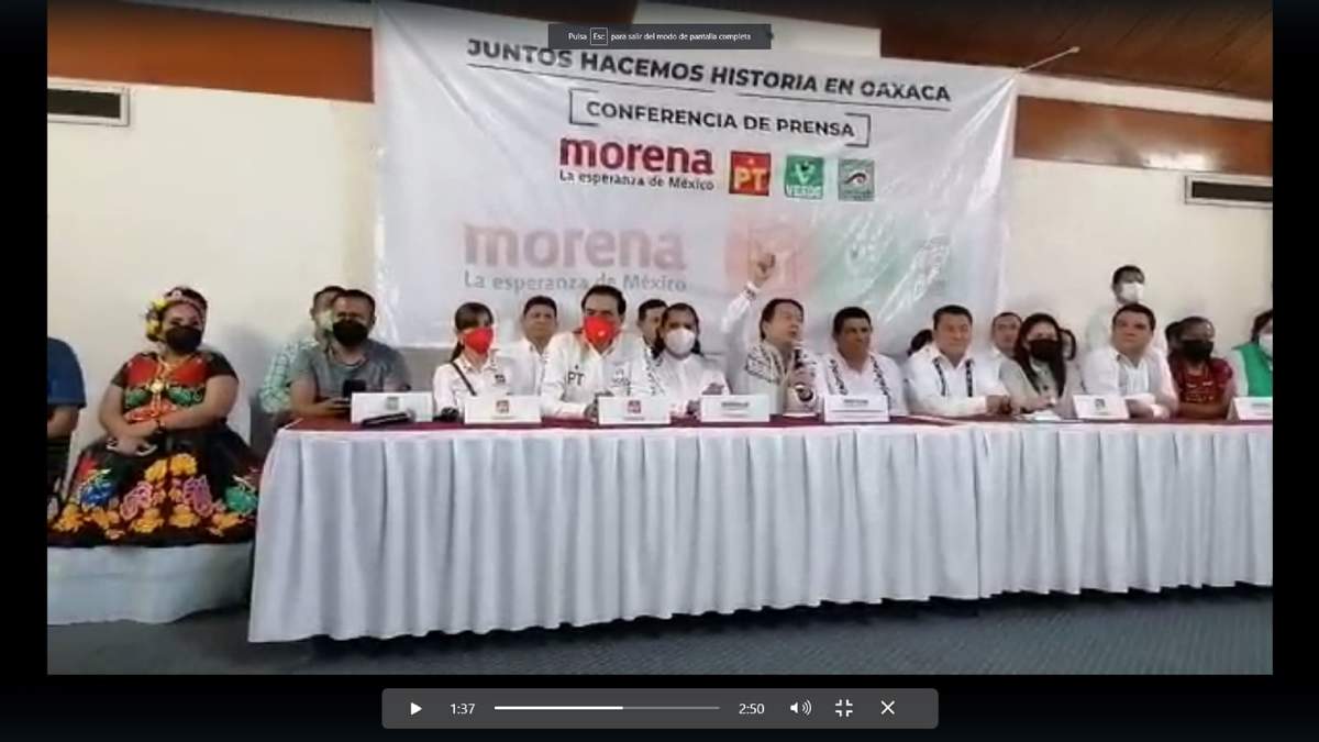 Mario Delgado abucheado por periodistas de Oaxaca
