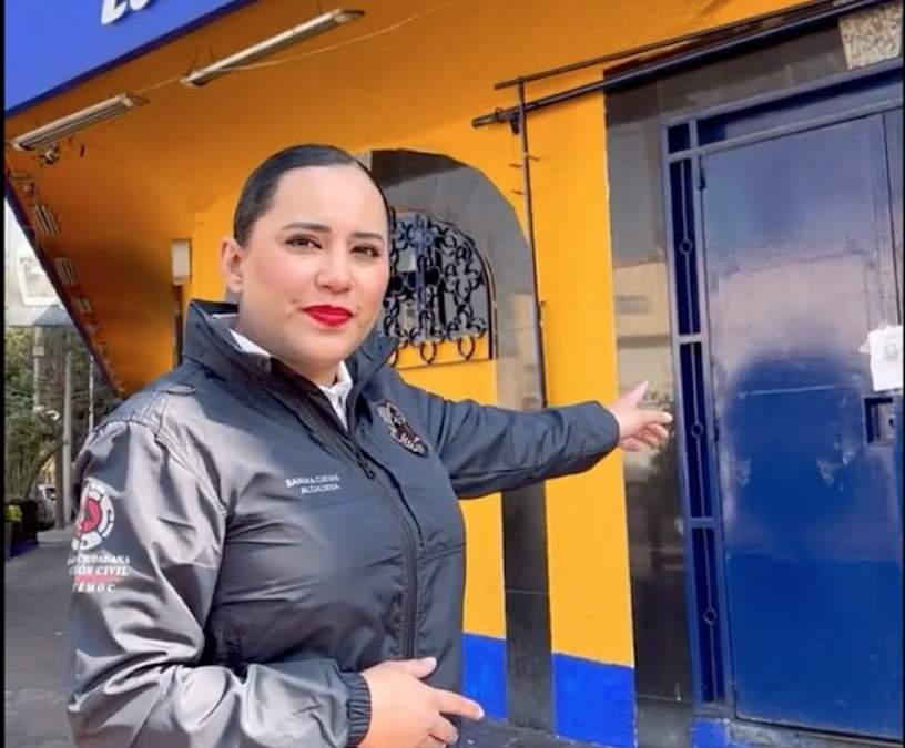 La alcaldesa en su video