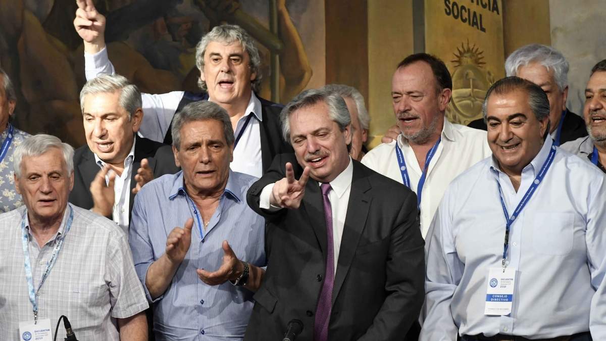 La CGT junto Alberto Fernández. Fuente: (Twitter)