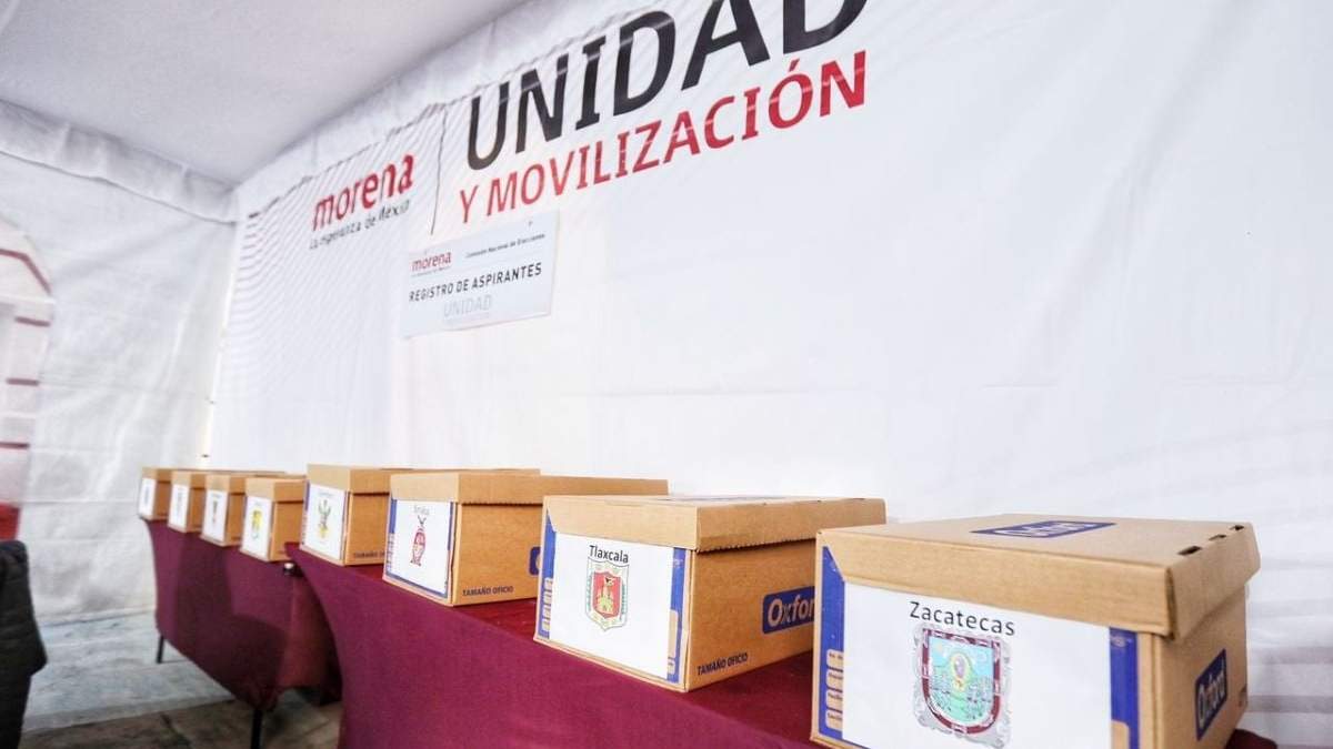 Carpa para el registro de aspirantes a candidaturas de Morena