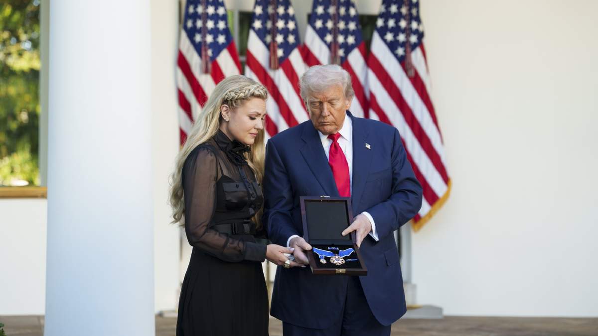 Trump en la entrega de la Medalla Presidencial de la Libertad a Charlie Kirk