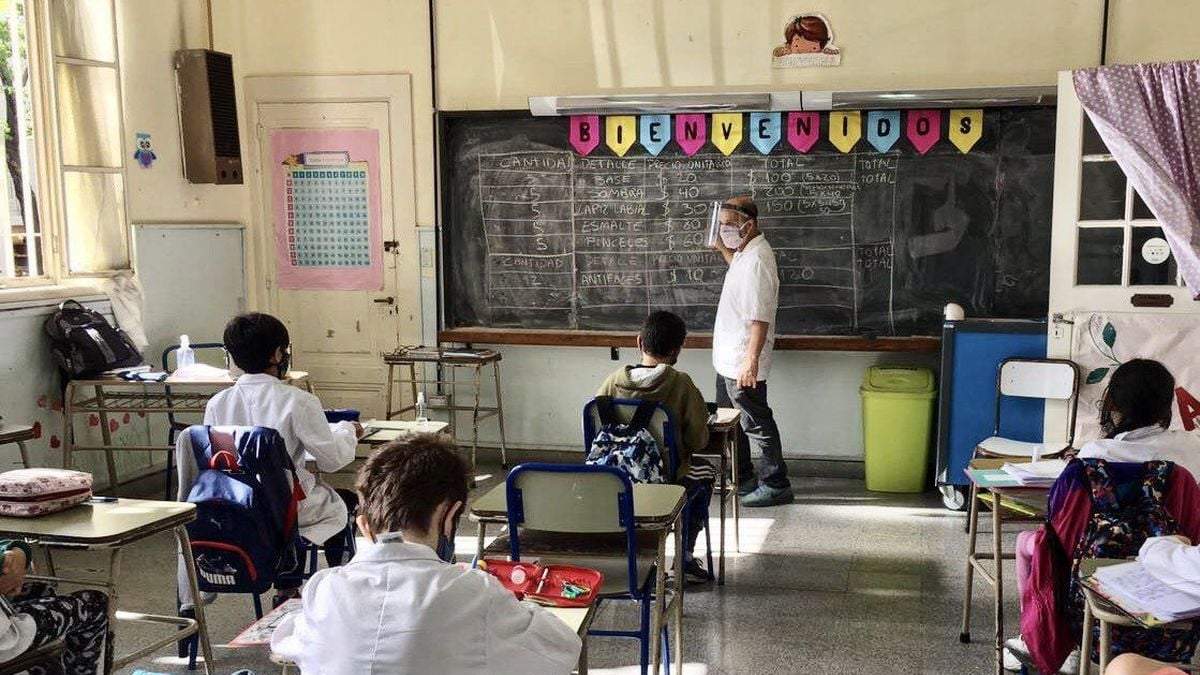 Los docentes darán clases presenciales en marzo. Fuente: (Twitter)