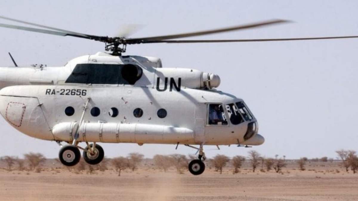 Helicóptero de Naciones Unidas que sobrevolaba la capital, Puerto Príncipe, Haití, fue atacado
