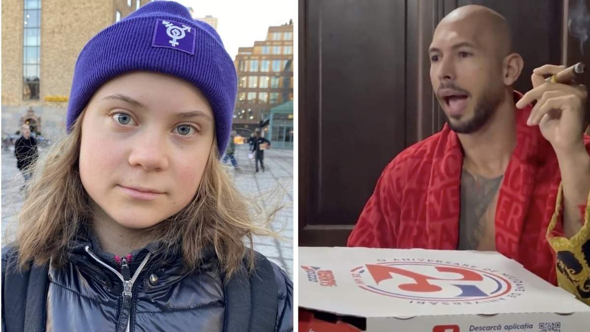 Greta Thunberg y Andrew Tate