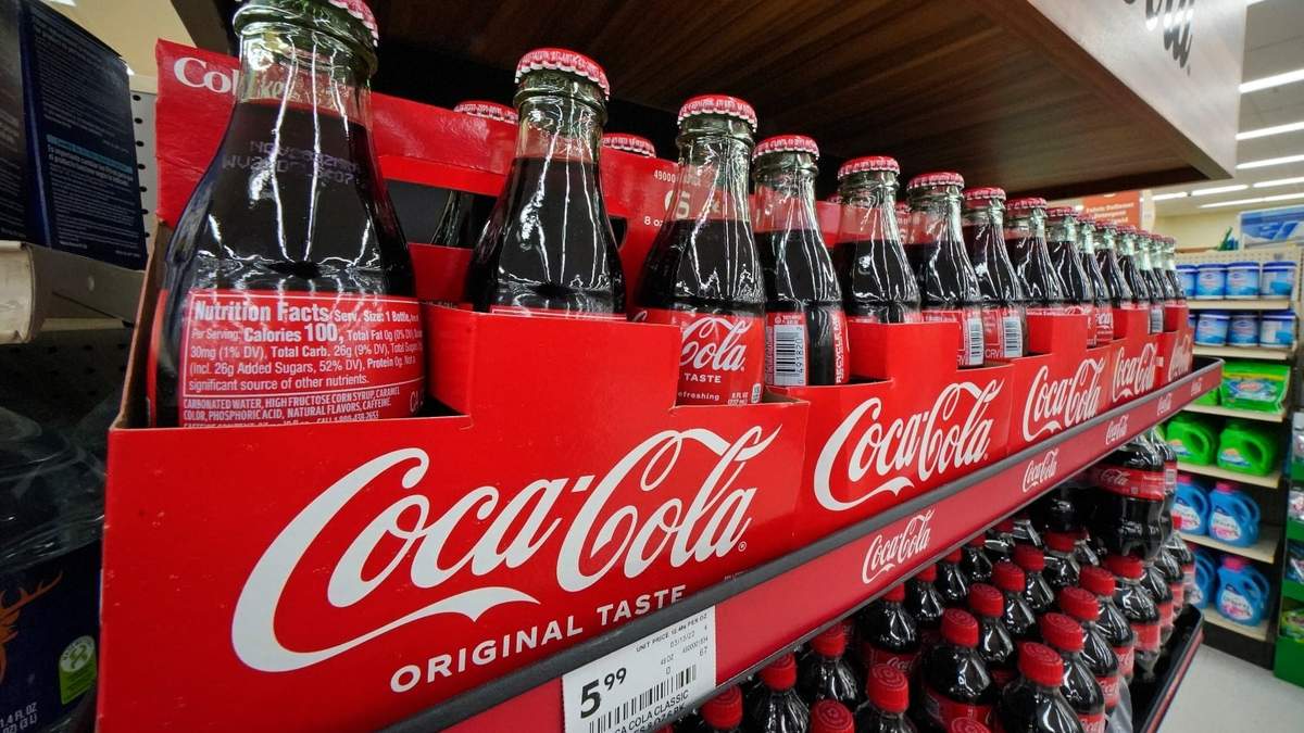 Botellas de Coca-Cola en un supermercado de Uniontown, Pensilvania