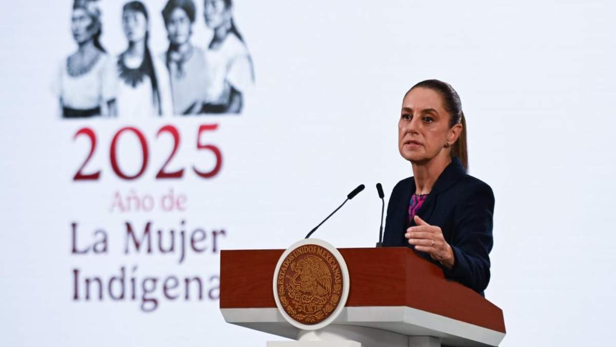 La presidenta Claudia Sheinbaum en la conferencia matutina