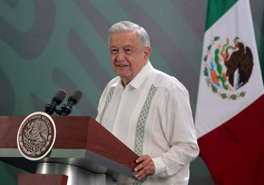 El presidente durante la primera conferencia del año en Tabasco