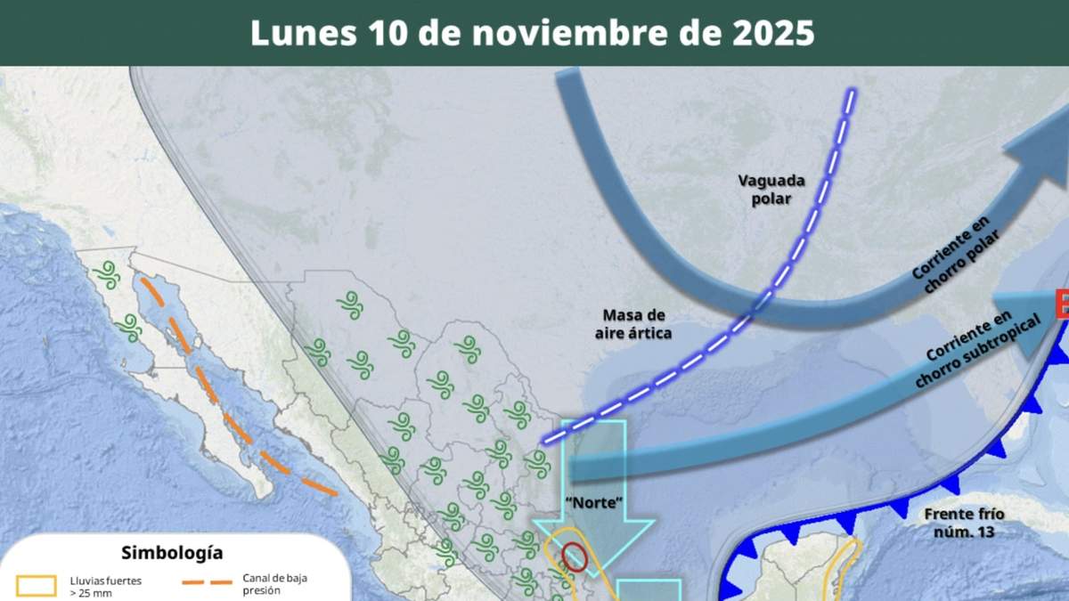 Masa de aire ártico este lunes