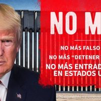 En su primer tuit en español, Trump dice: NO MÁS entrada ilegal en EU