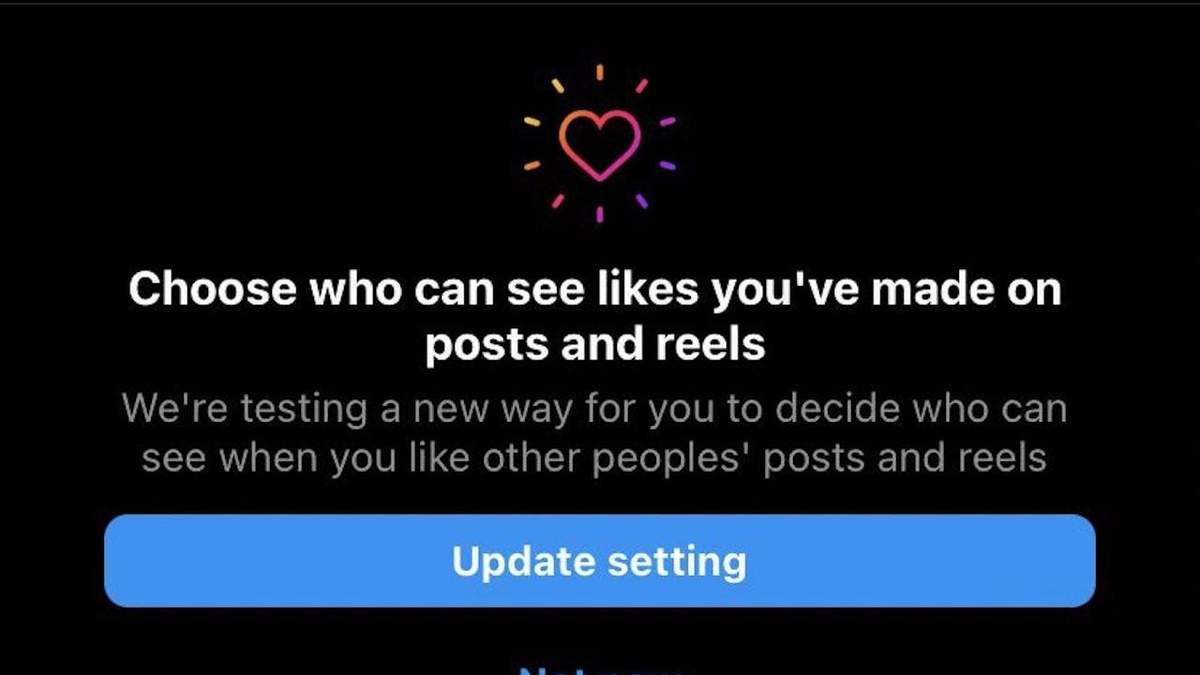 Imagen de uno de los test de Instagram con sus usuarios