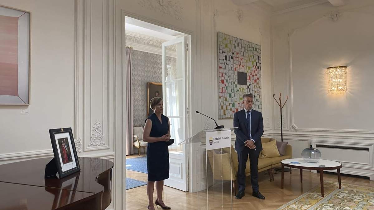 Los embajadores de Suecia y Finlandia en España, Teppo Tauriainen y Sari Rautio