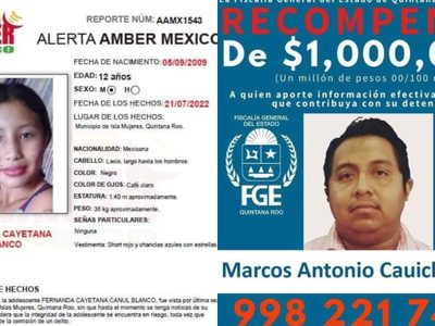 Desaparece Fernanda, de 12 años, luego de ir a trabajar a la casa de un taquero en Isla Mujeres