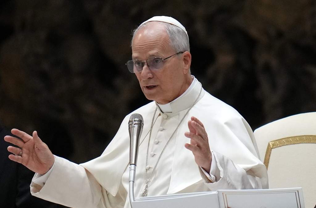 El papa León XIV, durante su audiencia semanal en el Salón Pablo VI, en el Vaticano, el 7 de enero de 2026
