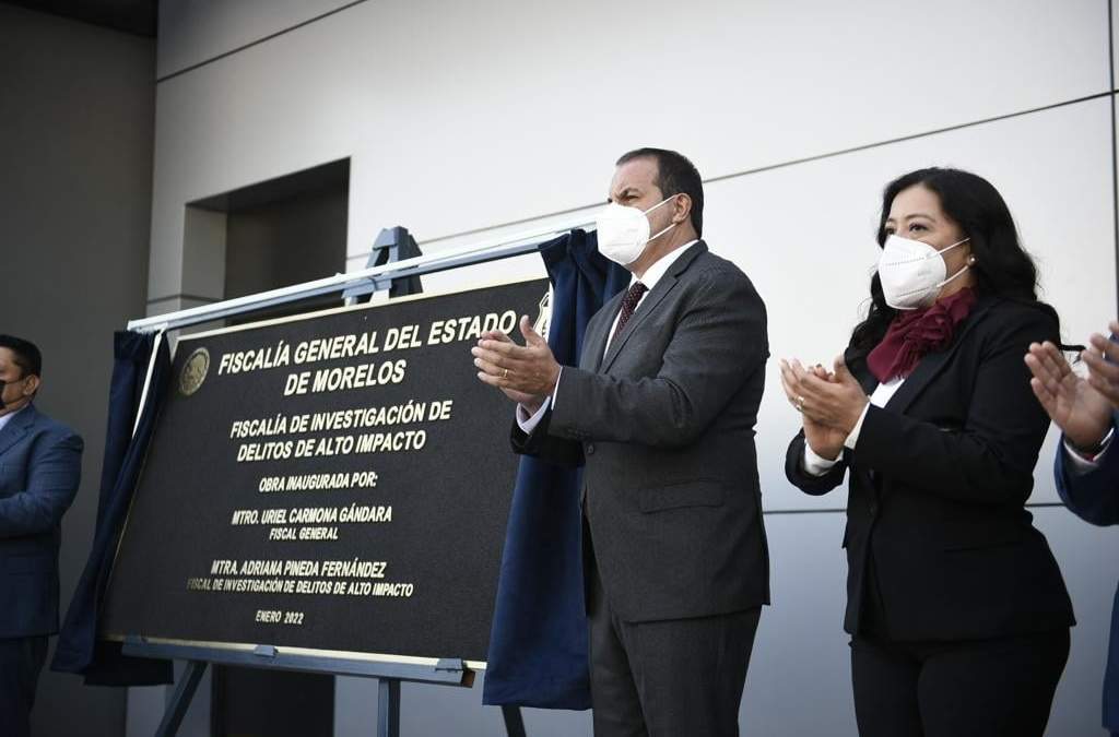 El Gobernador de Morelos, Cuauhtémoc Blanco, durante la  inauguraciónde la Fiscalía de Investigación de Delitos de Alto Impacto (FIDAI)